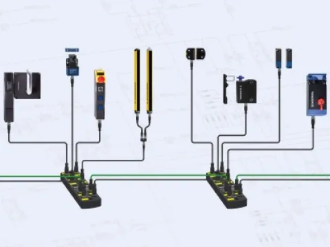 As many as eight safety switchgear devices can be connected in the field via the Safety Fieldbox