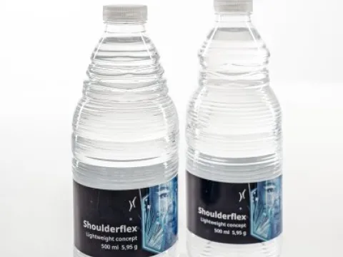 The jury gave the accolade to the Shoulderflex bottle weighing a mere 5.9 grams