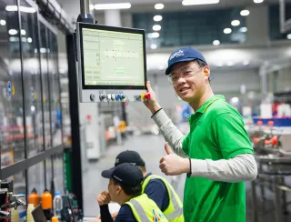 The Chinese operating personnel of Carlsberg are also impressed by the user-friendly KHS technology