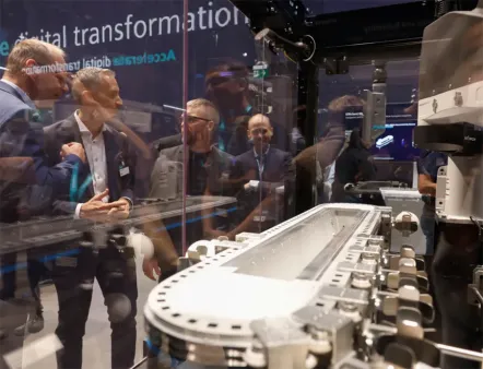 The Siemens Super Trak Conveyance compact magnetic conveyor was designed for leaner manufacturing automation and was showcased at the latest SPS trade show